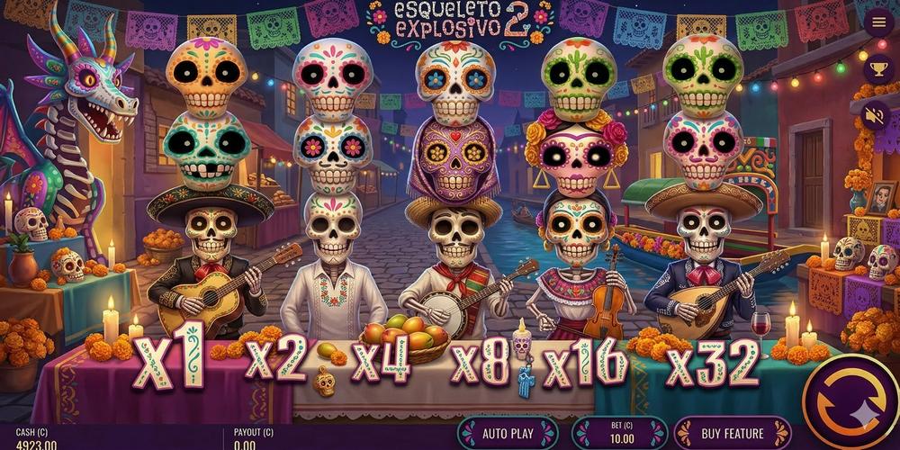 Esqueleto Explosivo 2 utilizza oggetti e simboli del Giorno dei Morti in Messico